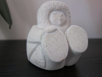 Marbell stone art eskimo figurine