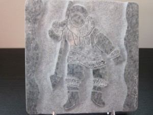 David Bernett Inuit Sculpture in stand