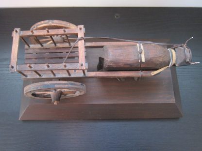 Model of a Red River cart from top