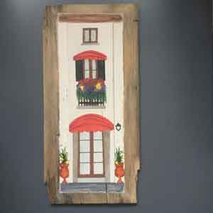 Painting of an Italian villa door