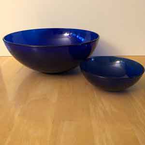 cobalt glass bowl set